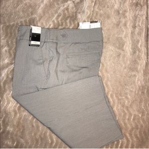 Gray pinstriped Broadway bermuda